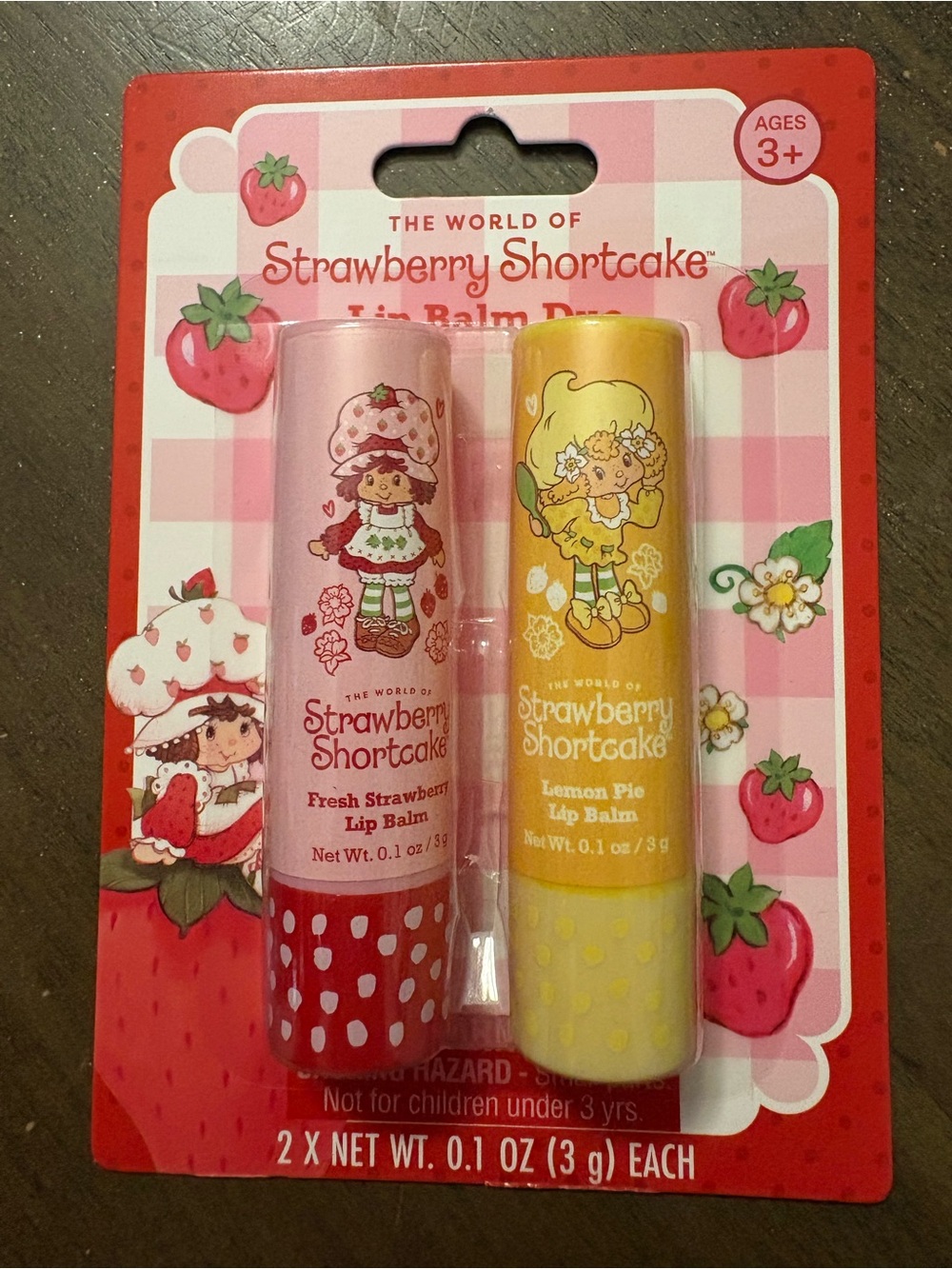 Strawberry Shortcake Lip Balm Duo — Pink & Yellow